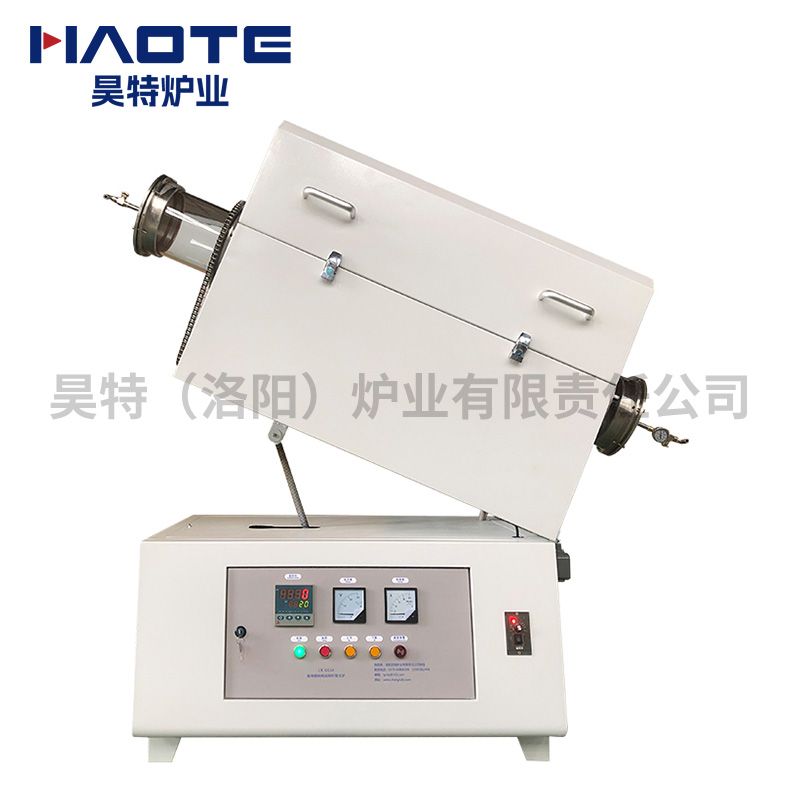 1400℃管徑100加熱區600回（huí）轉管式爐純白